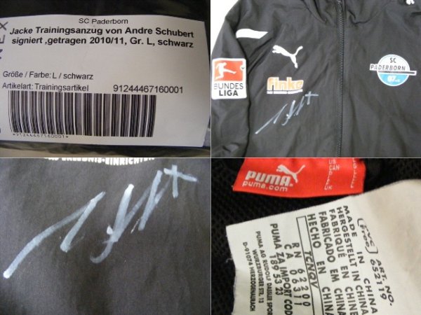 画像3: パーダーボルン 2010/11 トレーニングジャケット アンドレ・シューベルト監督実使用 直筆サイン入り Lサイズ puma