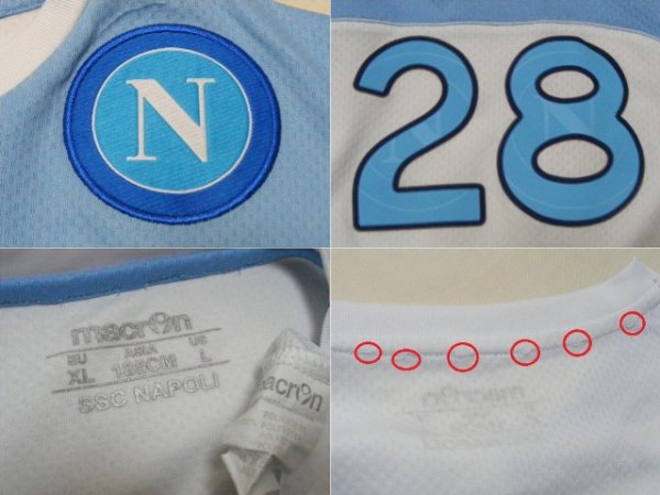 画像3: ナポリ 2011/12 CL用 トレーニングシャツ パオロ・カンナヴァーロ 選手実使用品 XLサイズ macron