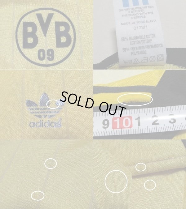 画像3: ボルシア・ドルトムント89/90(H)　80年代ユニフォーム　選手支給品?　M　adidas