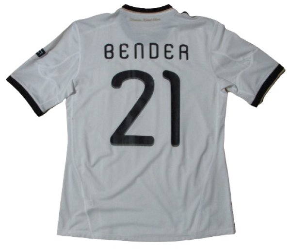 画像1: ドイツ代表 2010/11 ホーム ユニフォーム ラース・ベンダー 選手支給品 Lサイズ adidas