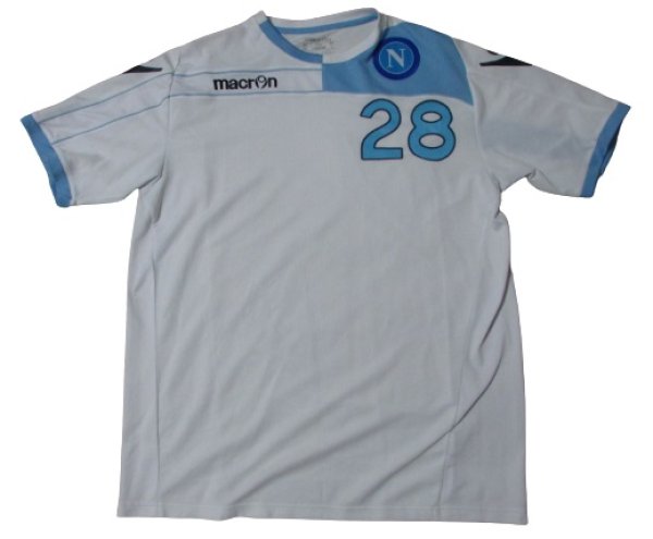 画像1: ナポリ 2011/12 CL用 トレーニングシャツ パオロ・カンナヴァーロ 選手実使用品 XLサイズ macron