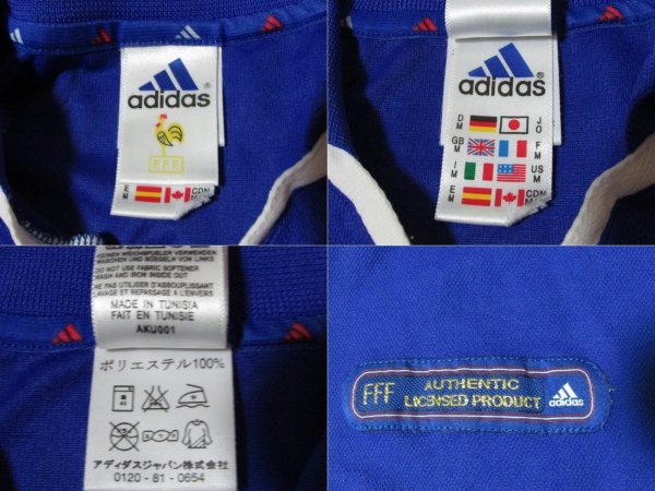 画像4: フランス代表 2000/02 ホーム ユニフォーム Mサイズ adidas