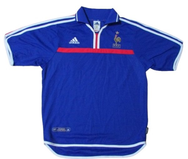 画像1: フランス代表 2000/02 ホーム ユニフォーム Mサイズ adidas