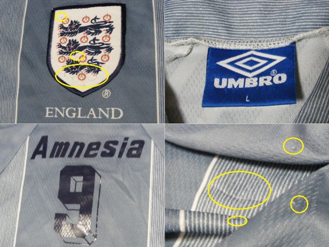 イングランド代表96/97(A) ユニフォーム L umbro - meisterschale