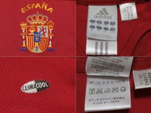 画像3: スペイン代表 2004/05 ホーム ユニフォーム  Mサイズ adidas
