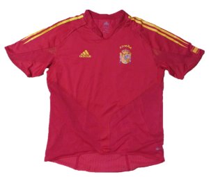 画像1: スペイン代表 2004/05 ホーム ユニフォーム 市販選手用(オーセンティック) L?サイズ adidas